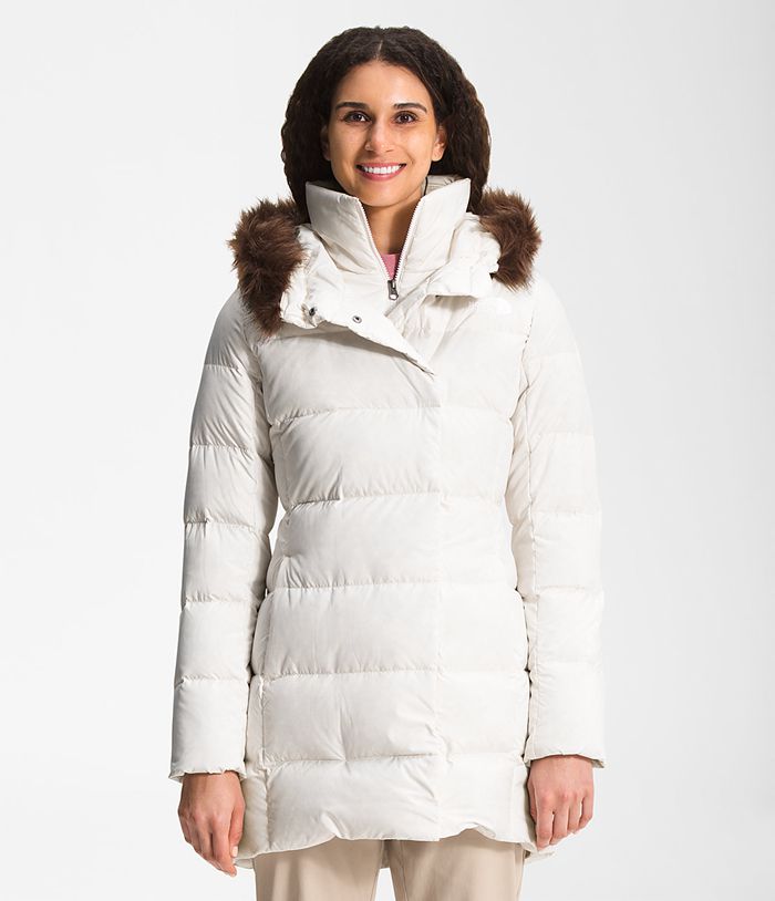 The North Face Womens Parka New Dealio Down 495WRVITO - White